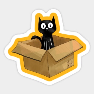 Cat in the box Sticker